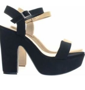 Chunky Suede Platform Heel
